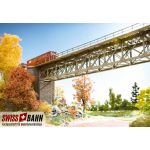 NOCH 67010 Klassische Kastenbrücke aus Stahl, 18.8cm H0