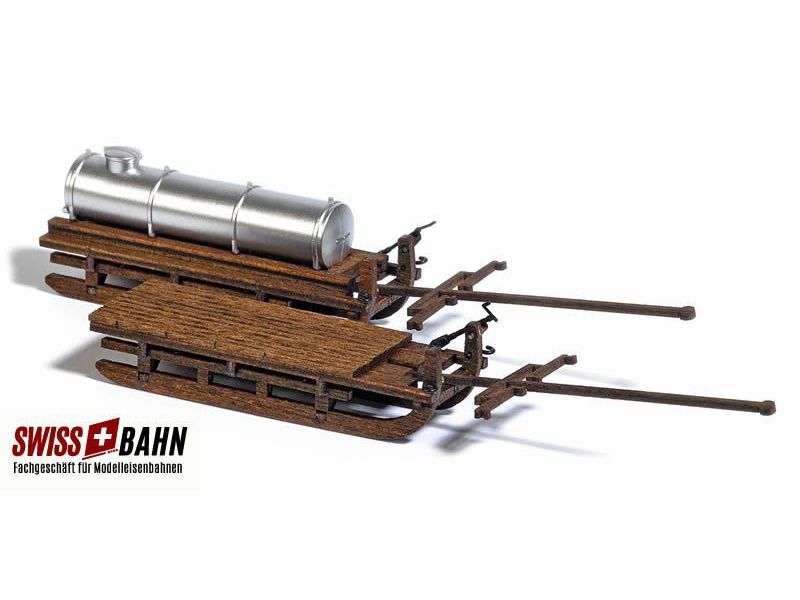 Busch 1631 kit con 2 slitte di trasporto in legno...