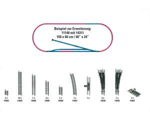 MINITRIX 14311 Gleis-Ergänzungs-Set H1 - Ansicht 1