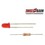 Viessmann 3550 LED rot Ø 3 mm, inkl. Vorwiderstände, 4 Stück