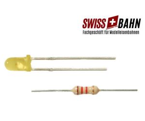 VIESSMANN 3551 LED gelb Ø 3 mm, inkl. Vorwiderstände, 4 Stück - Ansicht 1