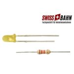 VIESSMANN 3551 LED gelb Ø 3 mm, inkl. Vorwiderstände, 4 Stück