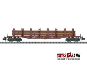 Minitrix 15484.1 Doppelrungenwagen Snps 719, Stahltransport - Ansicht 1
