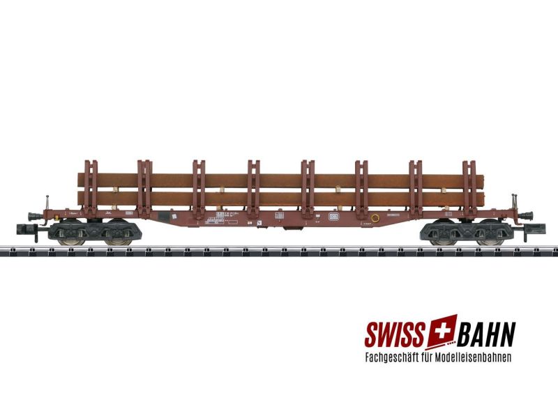 Minitrix 15484.1 Carro a doppia traversa Snps 719, trasporto di acciaio