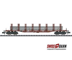 Minitrix 15484.2 Doppelrungenwagen Snps 719, Stahltransport - Ansicht 1