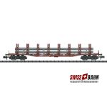 Minitrix 15484.2 Doppelrungenwagen Snps 719, Stahltransport - Ansicht 1