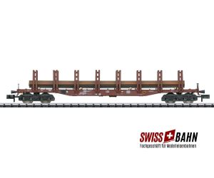 Minitrix 15484.3 Doppelrungenwagen Snps 719, Stahltransport - Ansicht 1