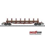 Minitrix 15484.3 Doppelrungenwagen Snps 719, Stahltransport - Ansicht 1