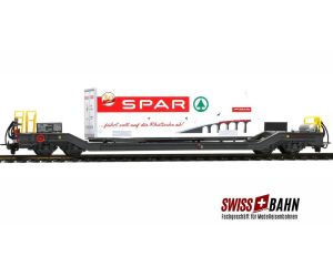 BEMO 2289 110 RhB Niederflurtransportwagen - Spar Berge - Ansicht 1