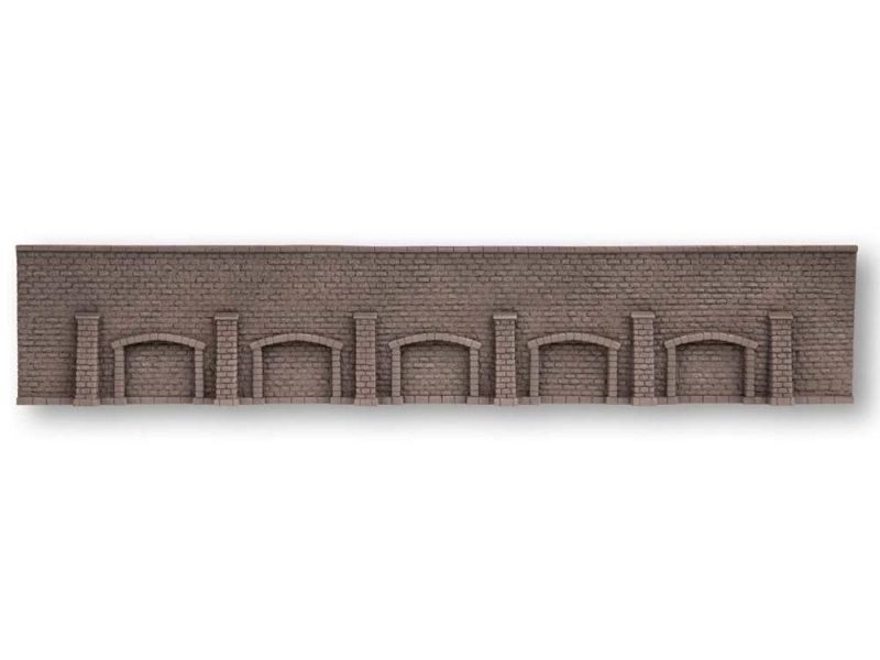 NOCH 58276 Mur d'arcades en granit, 33 x 12,5 cm H0