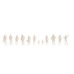 NOCH 14985 Figuren unbemalt, Sparpackung