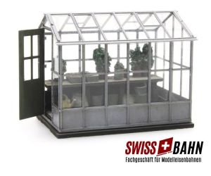 ARTITEC 387284 Gewächshaus, Pflanzenhäuschen- Fertigmodell H0 - Ansicht 1
