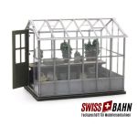 ARTITEC 387284 Gewächshaus, Pflanzenhäuschen- Fertigmodell H0