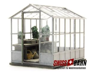 ARTITEC 387284 Gewächshaus, Pflanzenhäuschen- Fertigmodell H0