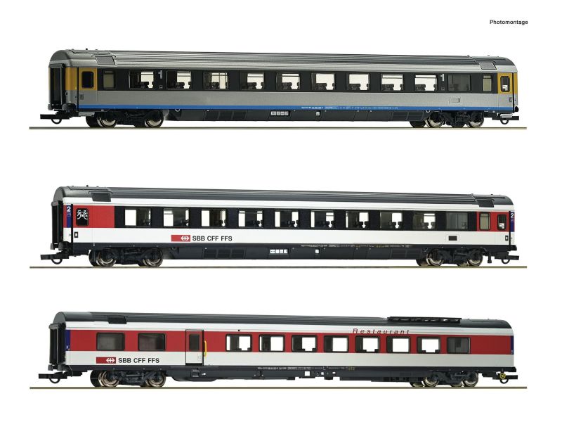 ROCO 74021 Ensemble de voitures voyageurs SBB, EuroCity