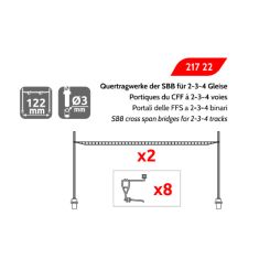 MAFEN 21722 SBB Quertragwerk für 2-4 Gleise (N)
