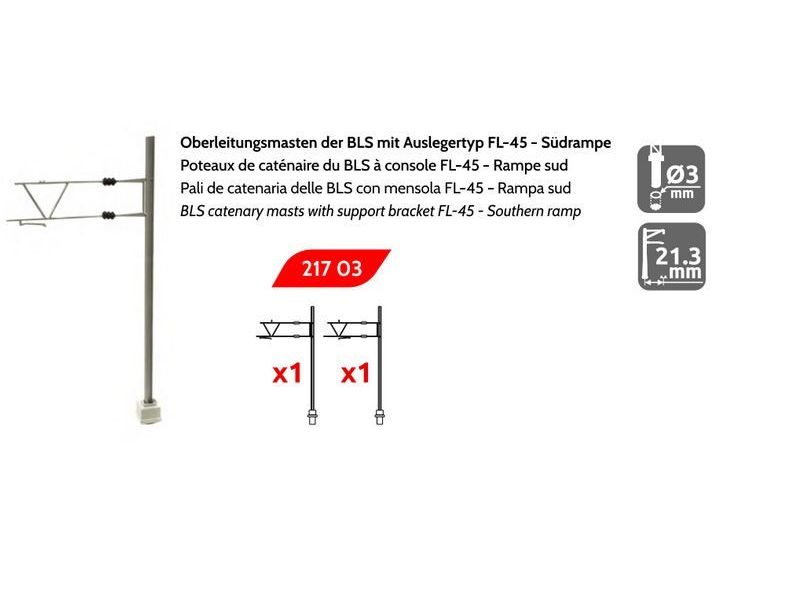 MAFEN 21703 BLS Südrampen- Mast FL45 Ausleger