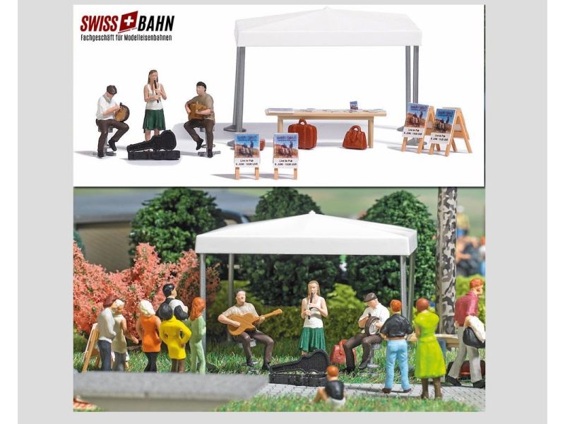 Busch 7846 Action-Set, Musicisti di strada (ferrovia...