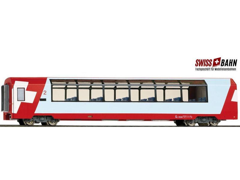 BEMO 3289126 Description du modèle : RhB Bp 2536 - Panoramawagen H0/m - GEX