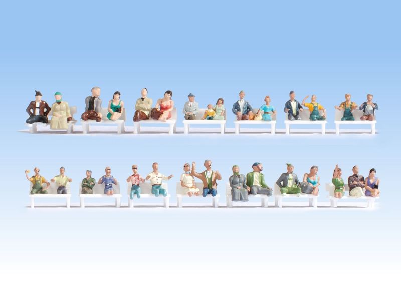 NOCH 16050 Mega-Spar-Set 30 figurines assises - H0