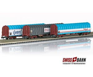 Märklin 82427 Schiebeplanenwagen-Set EVIAN - Ansicht 1