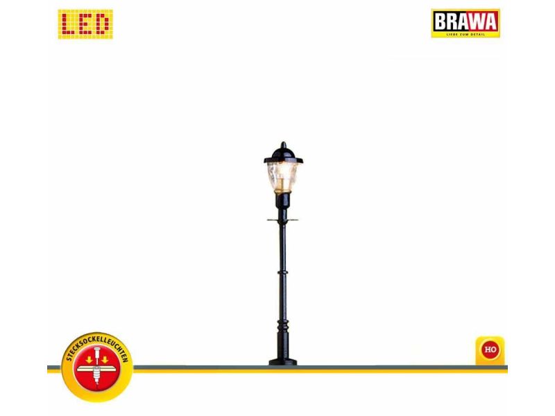 BRAWA 84063 Antica lanterna a gas, base a innesto LED...
