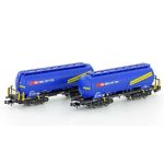 Hobbytrain 23486 - SBB 2-tlg. Set Silowagen Bauart Uacs - Blau