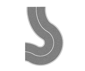 NOCH 60707 Landstrasse Universalkurve, Asphalt H0