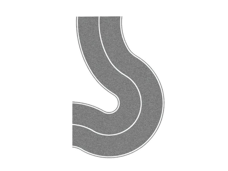 NOCH 60704 Curva universale della strada statale, H0...