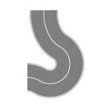 NOCH 60707 Landstrasse Universalkurve, Asphalt H0