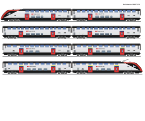 Roco 7700007 SBB Fernverkehrs-Doppelstockzug RABe 502, DCS