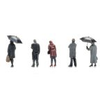 ARTITEC 5870003 Personen bei Regen mit Schirm, H0
