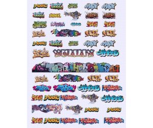 SANSA 18811 - 50 St. Hochauflösende Graffiti Decals für H0 - Ansicht 1