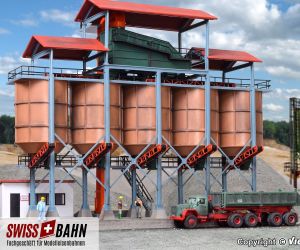 KIBRI 39805 Grosses Silo- Kieswerk, H0, ein echter 'Hingucker' Bausatz!