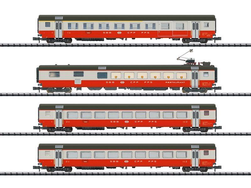 MINITRIX 18720 Coffret de voitures de train rapide « Swiss Express »