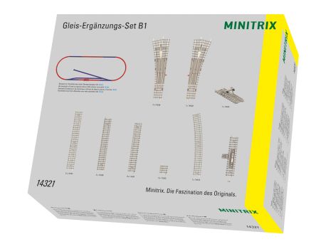 MINITRIX 14321 Gleis-Ergänzungs-Set B1. Minitrix-Betonschwellen.