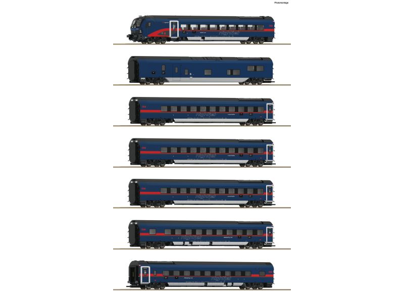 ROCO 5510004 ÖBB Nightjet inkl. Steuerwagen DCC