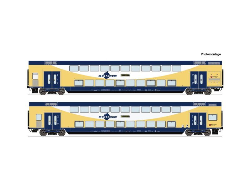 ROCO 6200106 Doppelstockwagen, metronom-Set LED