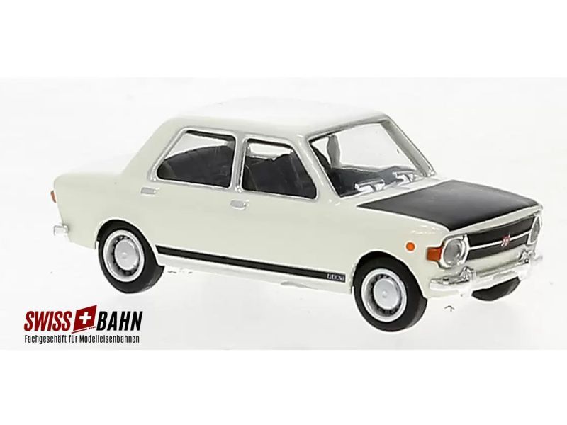 BREKINA 22536 Fiat 128, bianco/nero (ferrovia in...
