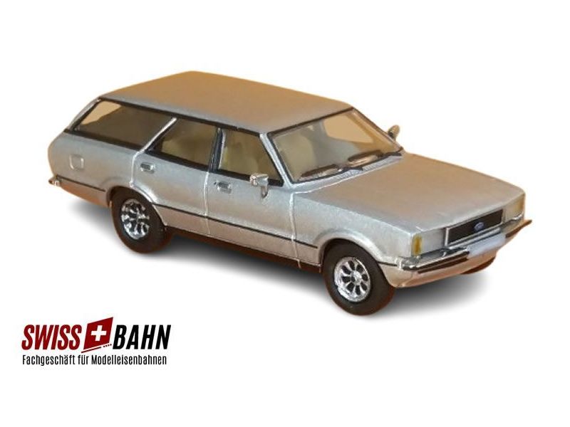 PCX 870154 Ford Taunus Turnier, argento H0 (ferrovie...