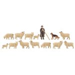 FALLER 151901 Schäfer mit Hirtenhund, Schafe, H0 - Ansicht 1