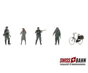 ARTITEC 5870064 WW2 Checkpoint Frau auf dem Fahrrad - Ansicht 1