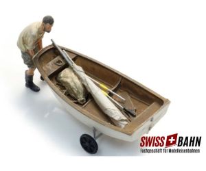 ARTITEC 387.582 Segelboot Optimist + Anhänger + Figur - Ansicht 1