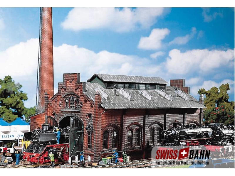 FALLER 120159 Officina per locomotive con deposito H0...