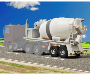 VIESSMANN 8230 CarMotion Betonmischauflieger, H0 - Detailansicht 2