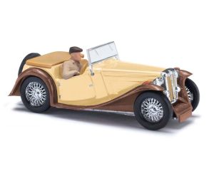 Busch 45918 MG Midget TC, Cabrio mit Fahrerfigur, H0