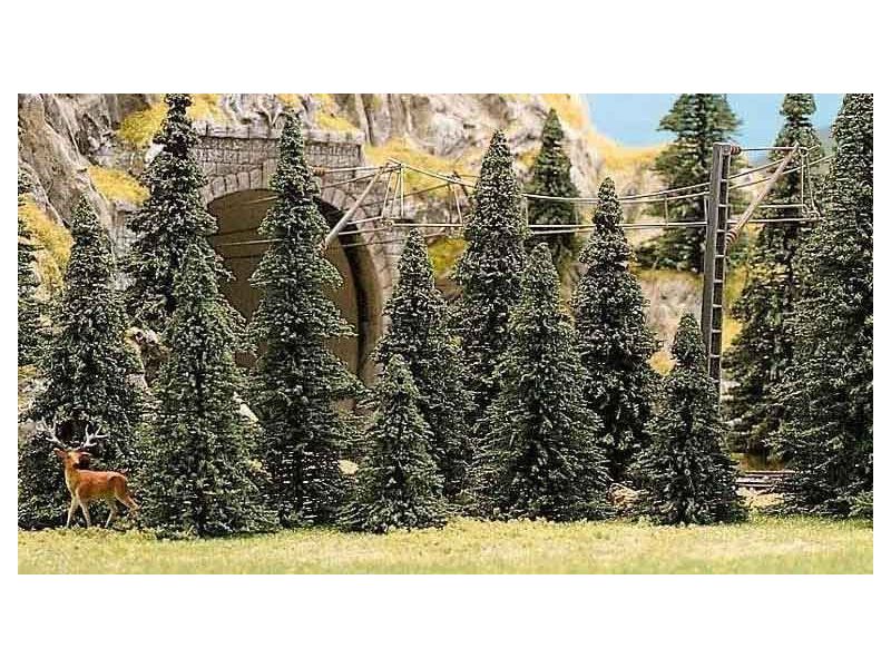 BUSCH 6472 - 60 sapins nobles avec flocons de fines...