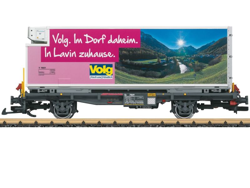 LGB 46896 RhB Carro portacontainer Volg - Spur G