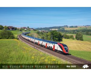 SB 070125 - Schweizer Eisenbahn Kalender 2025