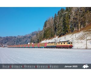 SB 070125 - Schweizer Eisenbahn Kalender 2025